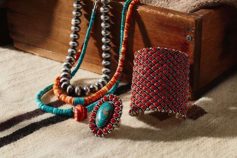 Ryan RedCorn Daryn Sells polo ralph lauren naiomi glasses artist in residence navajo collaboration traditional weaving jewelry indigenous american history release date info photos price store list buying guide