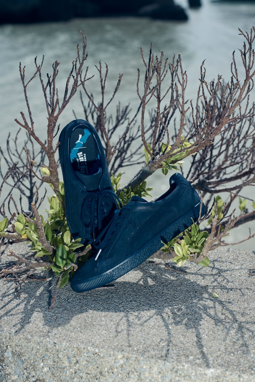 PUMA Blue Blue Japan Lookbook Clyde Army Trainer Indigo dyed SHIBORI 75th Anniversary Collection Interview 