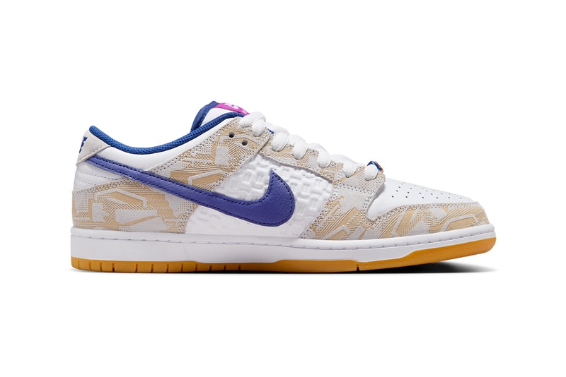 On-Feet Look at the Rayssa Leal x Nike SB Dunk Low Pure Platinum/Deep Royal Blue-Vivid Purple-White-Gum Yellow FZ5251-001 brazilian skater
