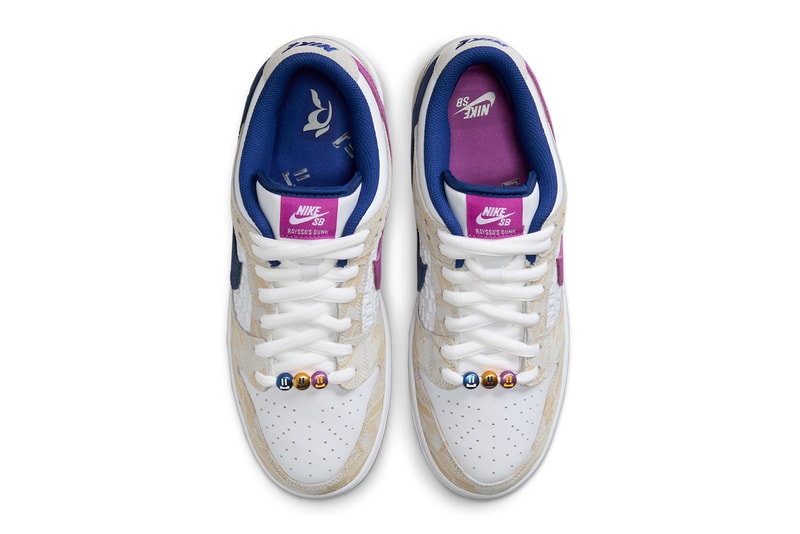 On-Feet Look at the Rayssa Leal x Nike SB Dunk Low Pure Platinum/Deep Royal Blue-Vivid Purple-White-Gum Yellow FZ5251-001 brazilian skater
