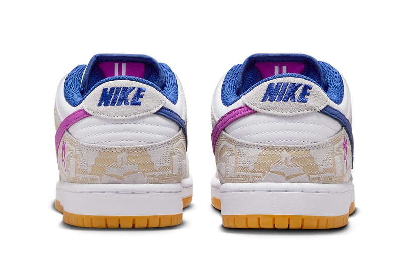 On-Feet Look at the Rayssa Leal x Nike SB Dunk Low Pure Platinum/Deep Royal Blue-Vivid Purple-White-Gum Yellow FZ5251-001 brazilian skater