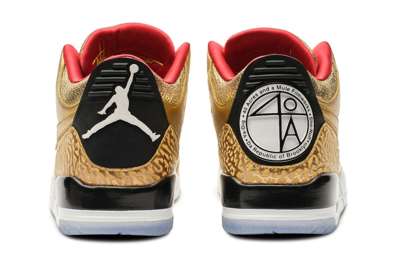 Spike Lee's Air Jordan 3 "Gold Oscars" PE Is up For Auction sotheby's Portland Rescue Mission vvalued between 15000 to 20000 mike and spike michael jordan jordan brand nike jumpman