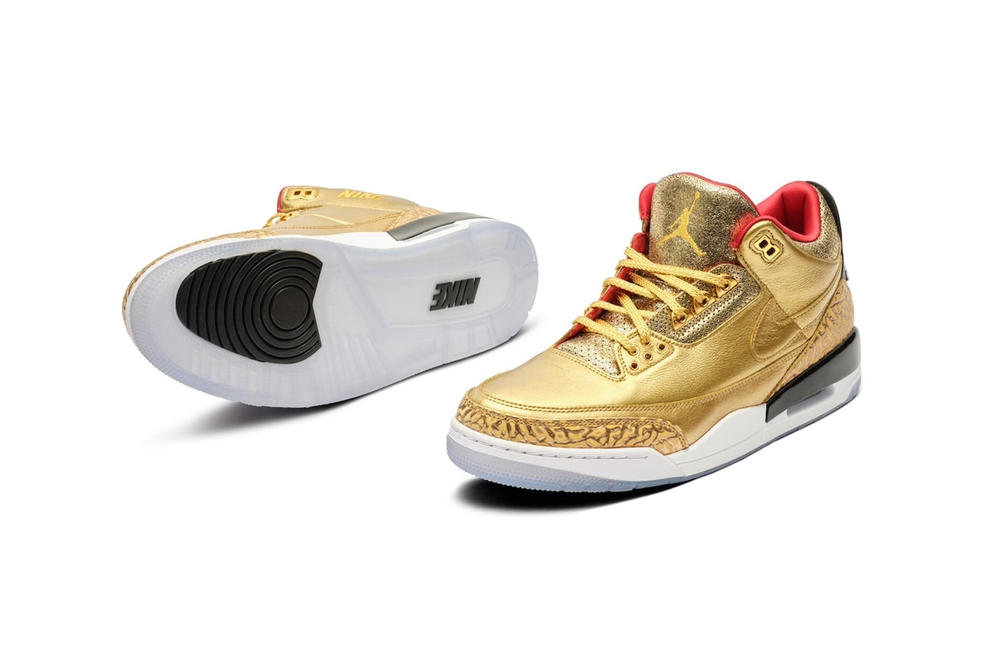 Spike Lee's Air Jordan 3 "Gold Oscars" PE Is up For Auction sotheby's Portland Rescue Mission vvalued between 15000 to 20000 mike and spike michael jordan jordan brand nike jumpman