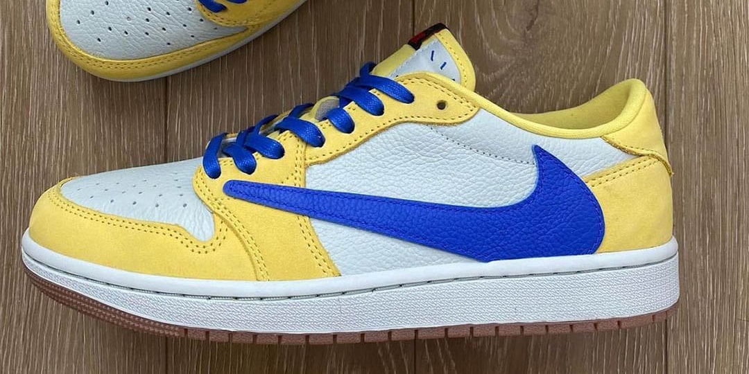First Look At the Travis Scott x Air Jordan 1 Low OG "Canary"