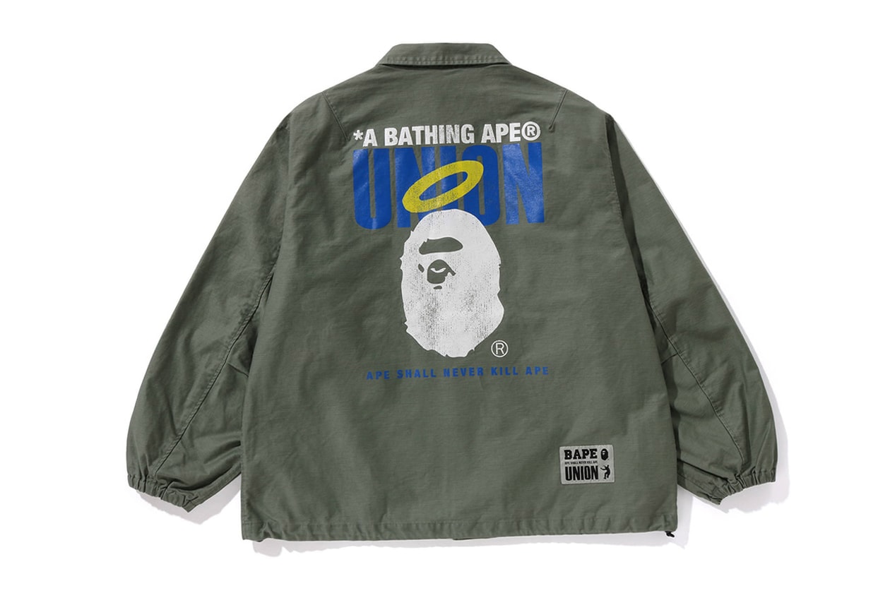 BAPE x UNION LA Present a Commemorative Co-Branded Collection anniversary capsule jacket bape sta graphic hoodie coach