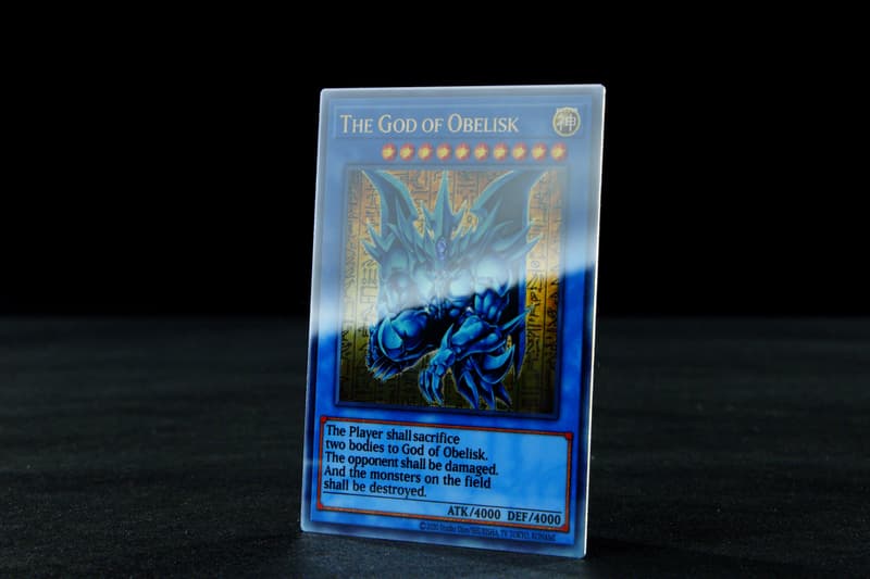 KONAMI Yu-Gi-Oh! Trading Card Game Masterpiece Series Stainless Steel Egyptian God Cards 25th Anniversary Osiris The God of Obelisk The Sun of God Dragon Saint Dragon-The God of Osiris