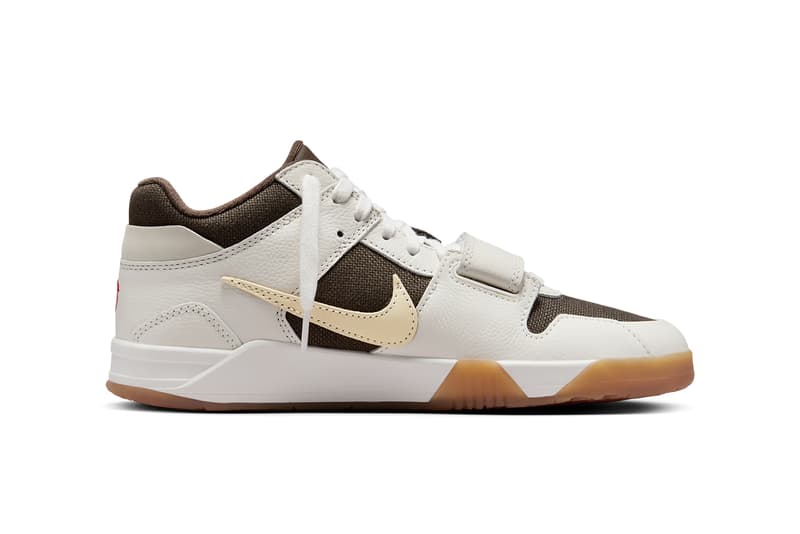 travis scott air michael jordan brand jumpman jack trainer signature sneaker sail brown tan official release date info photos price store list buying guid