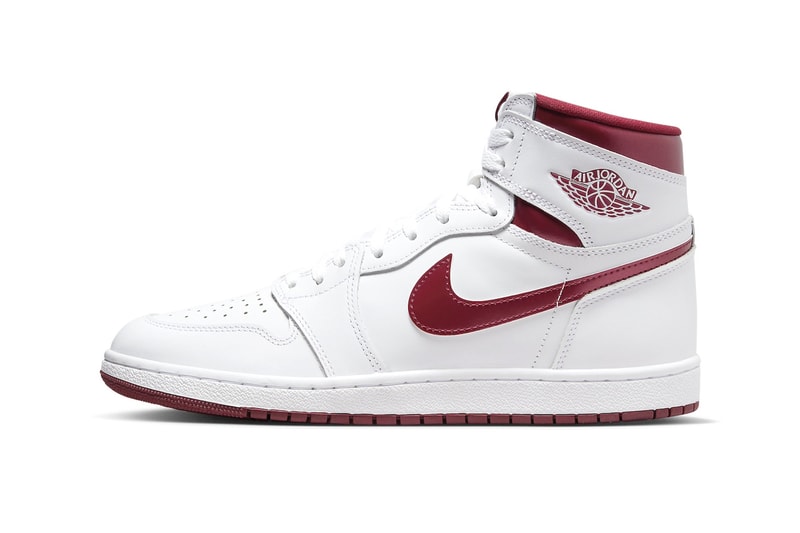 Air Jordan 1 High 85 "Metallic Burgundy" Slated To Return Next Month BQ4422-161 release info white team red white high tops swoosh