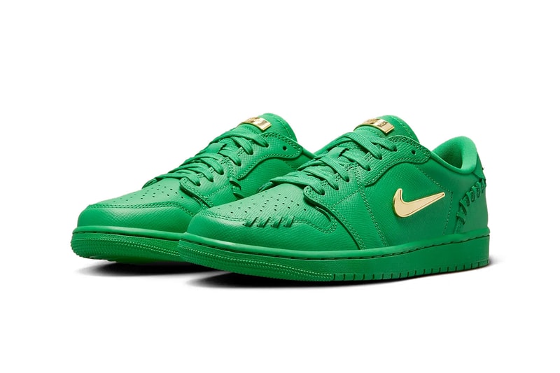 Air Jordan 1 Low MM Surfaces in a Bottega Green-Inspired Hue aj1 low method of make luxury handbags jordan brand michael jordan nike swoosh low top