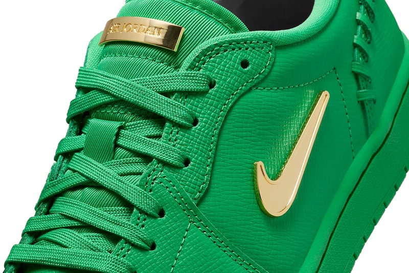 Air Jordan 1 Low MM Surfaces in a Bottega Green-Inspired Hue aj1 low method of make luxury handbags jordan brand michael jordan nike swoosh low top