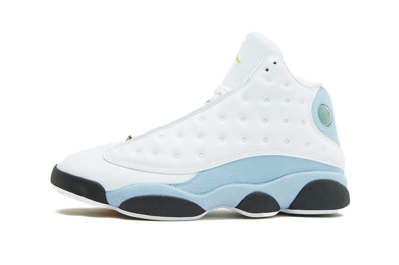 Official Look release date Air Jordan 13 Blue Grey 414571-170 white/Yellow Ochre-Blue Grey-Black february 2024 release date