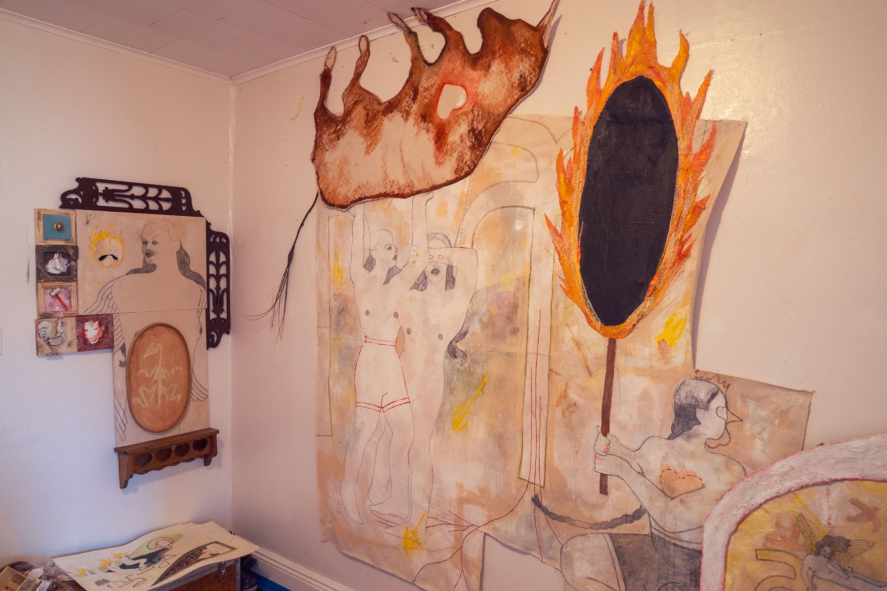 amy bravo hypeart visits artist artwork contemporary art studio collage