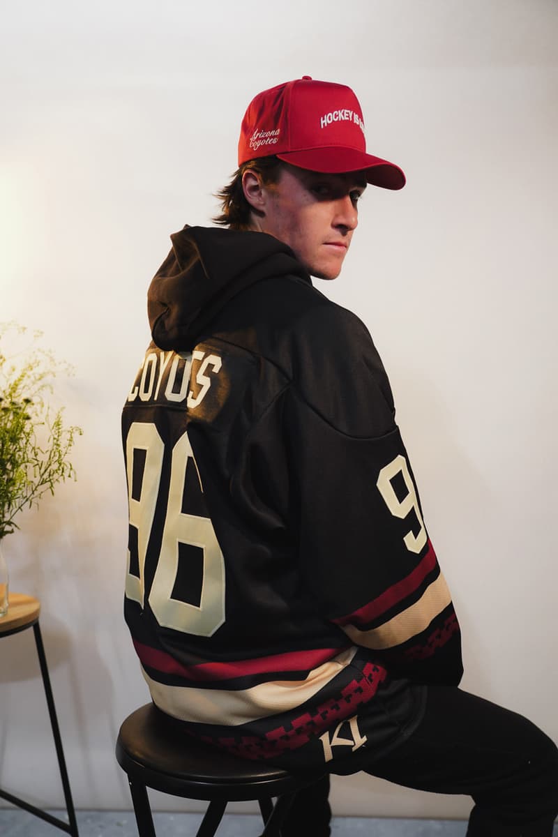 Arizona Coyotes X Bauer Hockey Is NAHMIAS Coded	doni creative director nhl hockey team capsule release price shop hat hoodie crewneck price link online ice skate streetwear nahmia