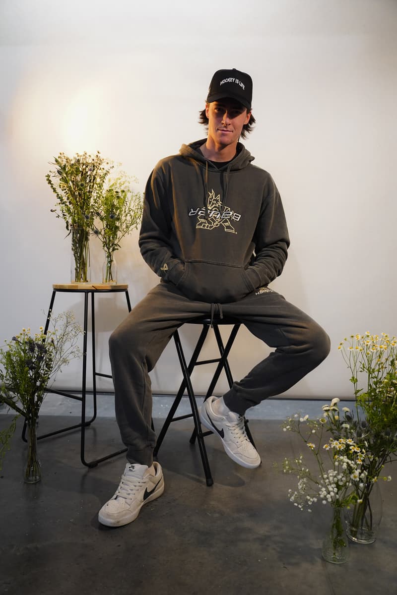 Arizona Coyotes X Bauer Hockey Is NAHMIAS Coded	doni creative director nhl hockey team capsule release price shop hat hoodie crewneck price link online ice skate streetwear nahmia