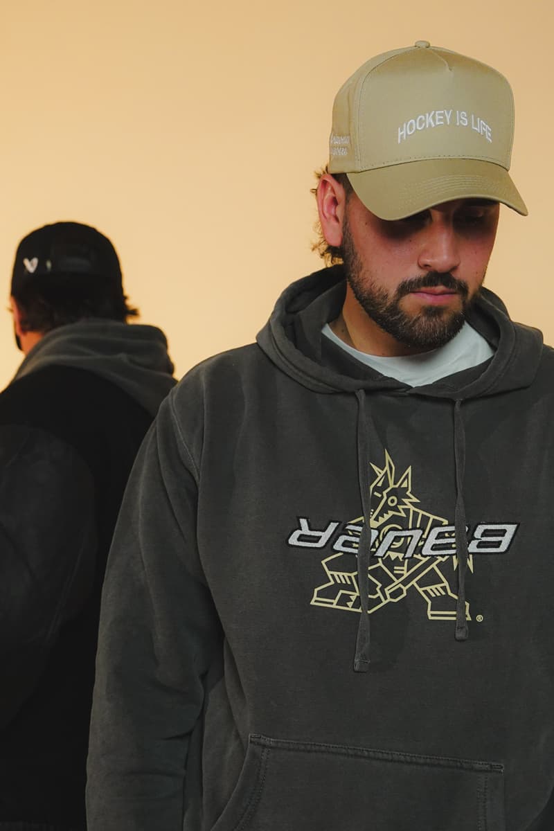 Arizona Coyotes X Bauer Hockey Is NAHMIAS Coded	doni creative director nhl hockey team capsule release price shop hat hoodie crewneck price link online ice skate streetwear nahmia