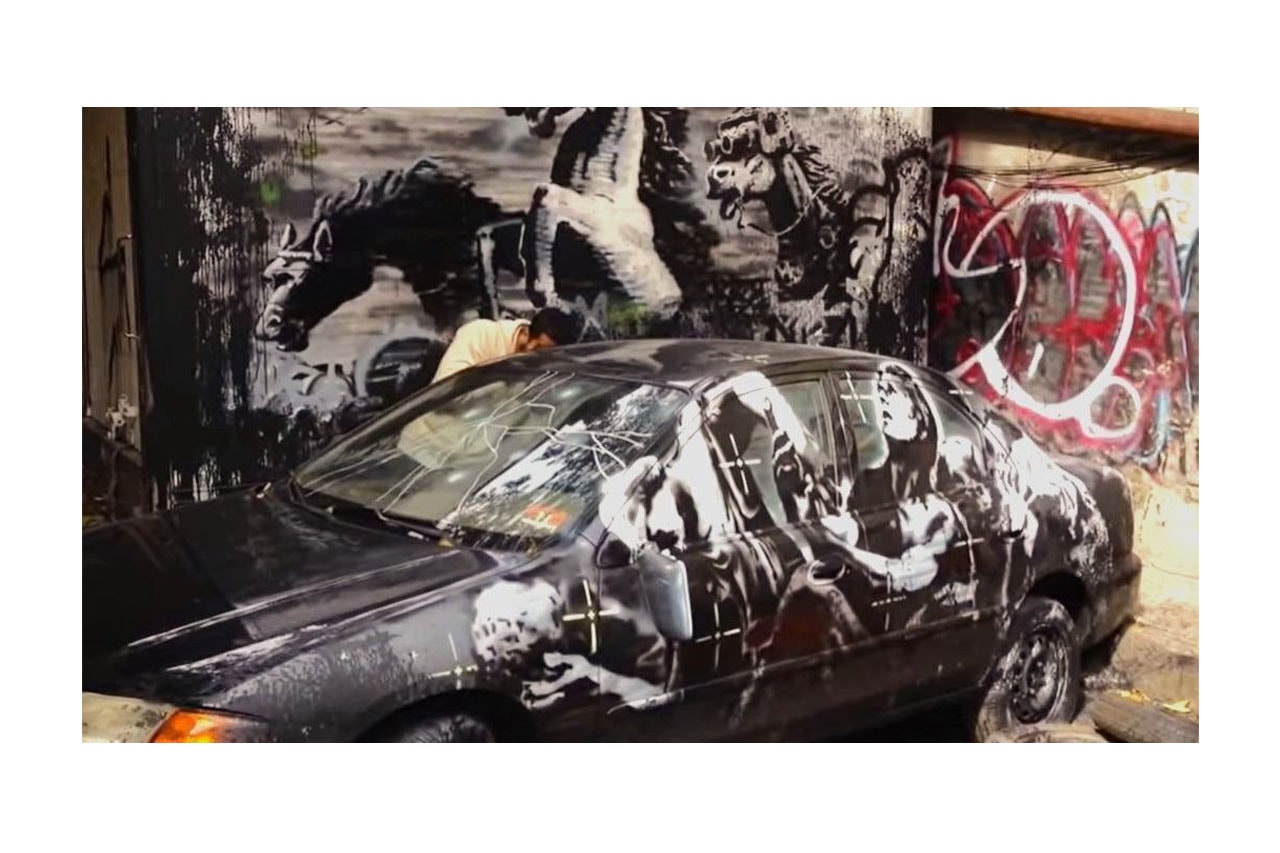 Banksy Crazy Horse Mural Car Door Auction Info
