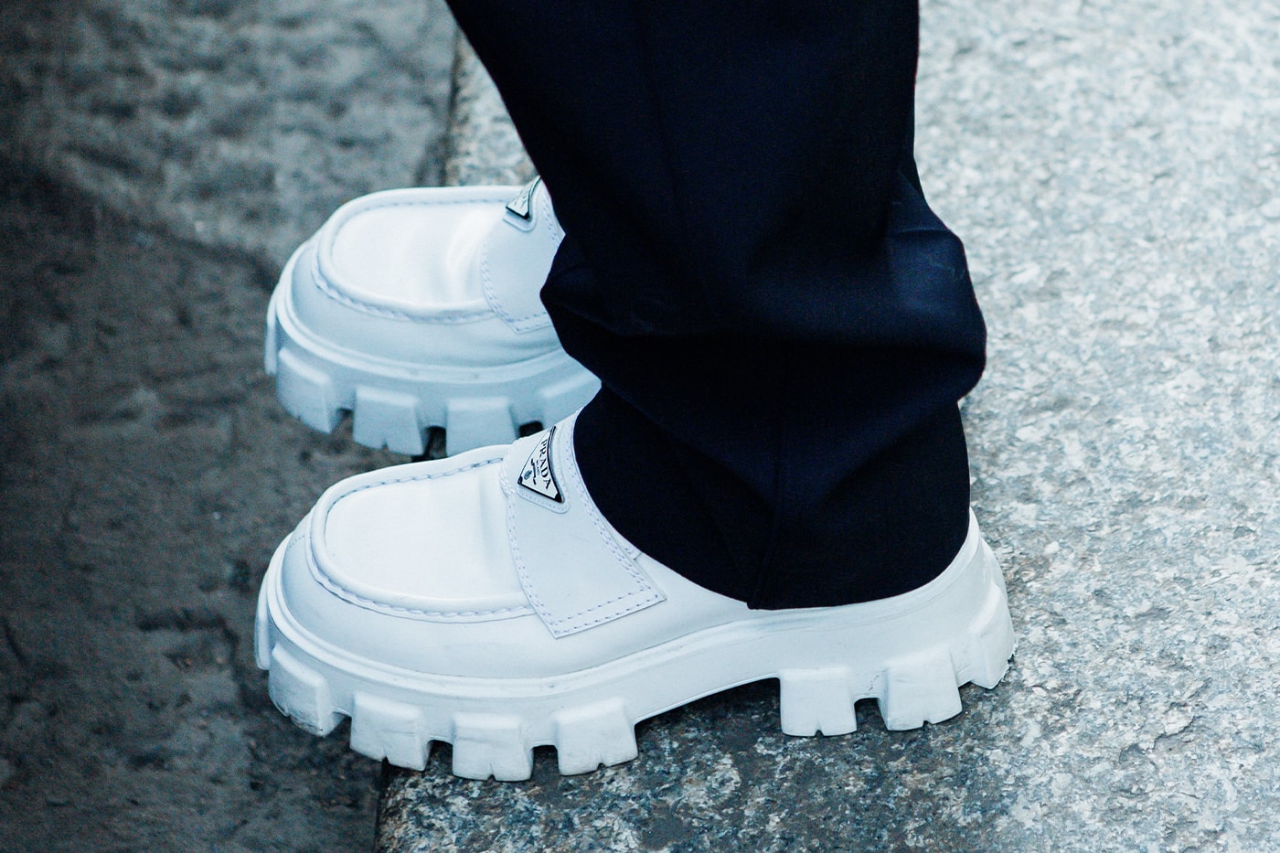 Best Footwear Trends at Milan Fashion Week Men's FW24 nike adidas loafers uggs asics new balance prada moncler