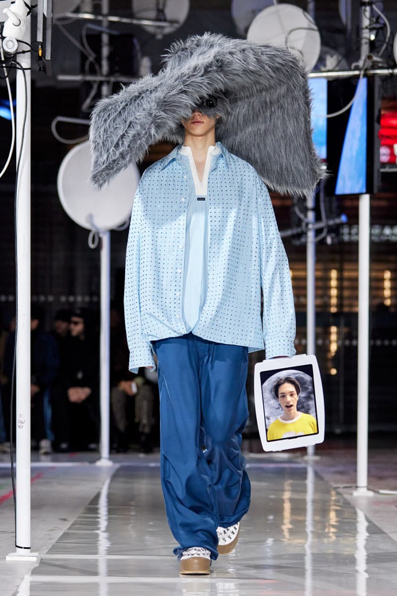 Bluemarble Fall Winter 2024 Paris Fashion Week menswear Anthony Alvarez runway show Anthony Alvarez Envisons a Rave in Space for BLUEMARBLE FW24 futuristic filipino philippines perfumed nightmare