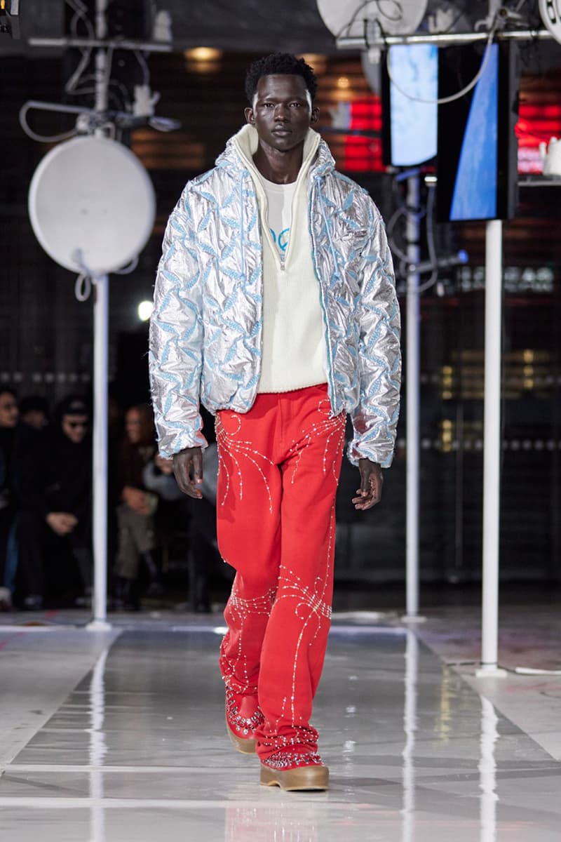 Bluemarble Fall Winter 2024 Paris Fashion Week menswear Anthony Alvarez runway show Anthony Alvarez Envisons a Rave in Space for BLUEMARBLE FW24 futuristic filipino philippines perfumed nightmare