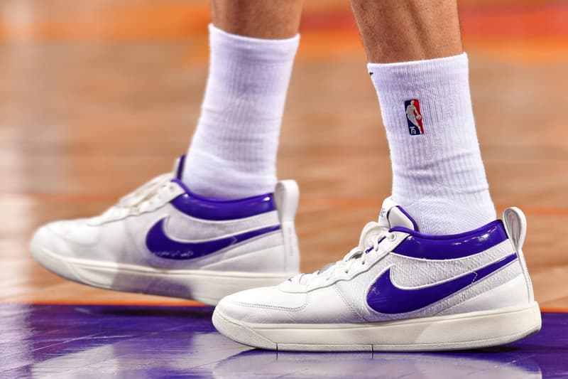 devin booker nike book 1 signature shoe metallic purple air jordan pe player edition info photos