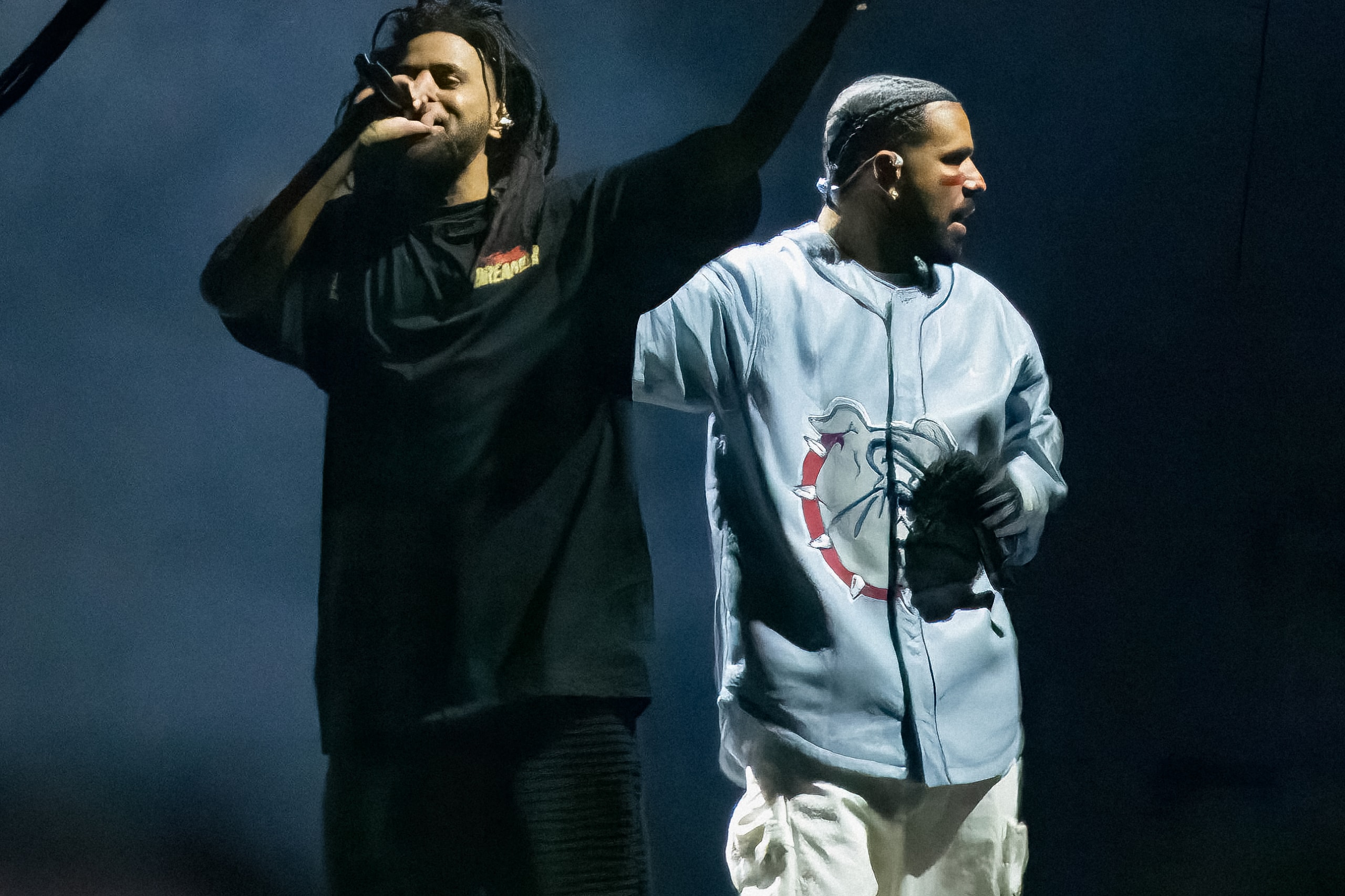Drake and J. Cole Postpone 'It's All A Blur – Big As the What?' Tour new dates venue lineup california los angeles new york brooklyn stadium tickets price for all the dogs first person shooter you broke my heart single album rap 21 savage