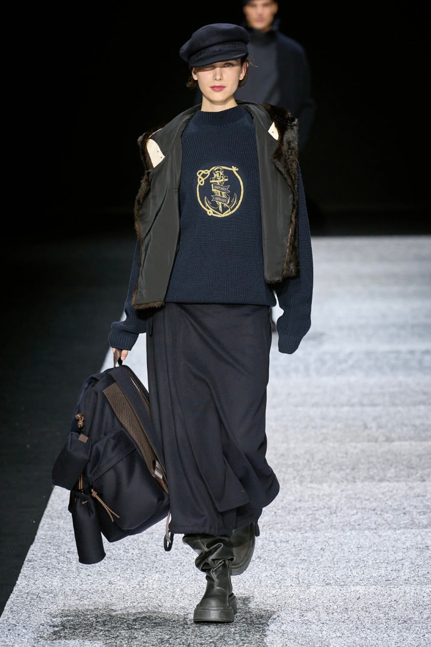 Emporio Armani Fall/Winter 2024 Collection Milan Fashion Week Men's Menswear Runway Images
