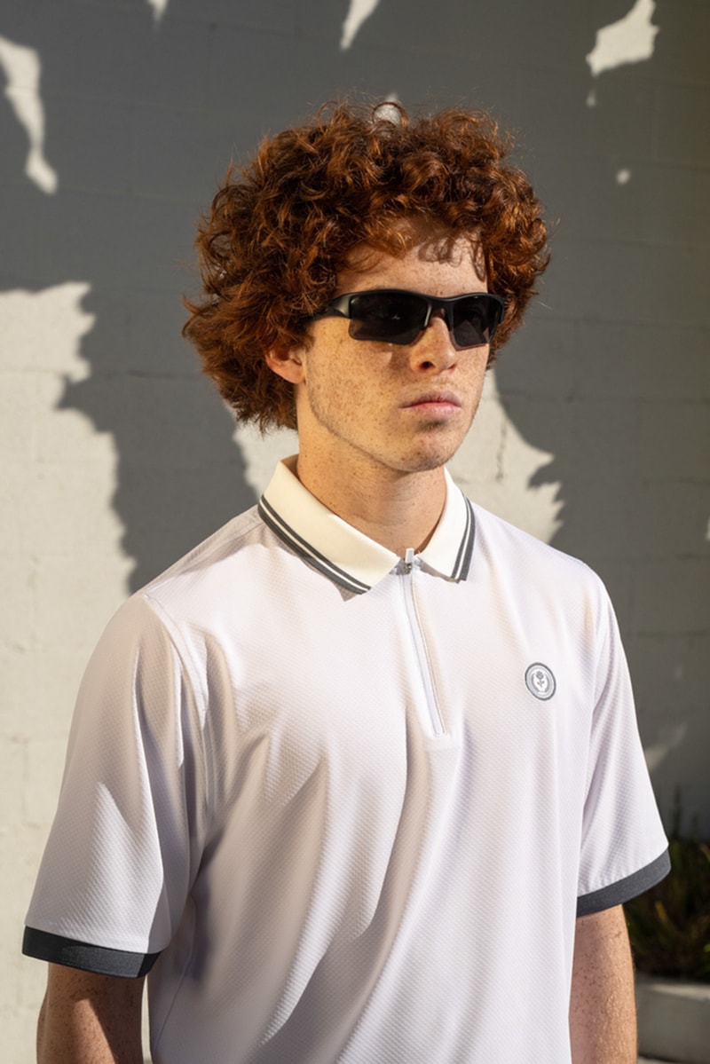fiori golf outdoor collection 2024 t shirt polo hat headcover jacket white blue gray