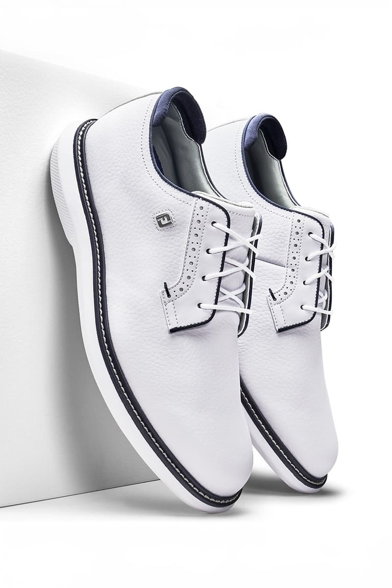 footjoy fj traditions blucher golf shoe spiked white black brick price buy list release date