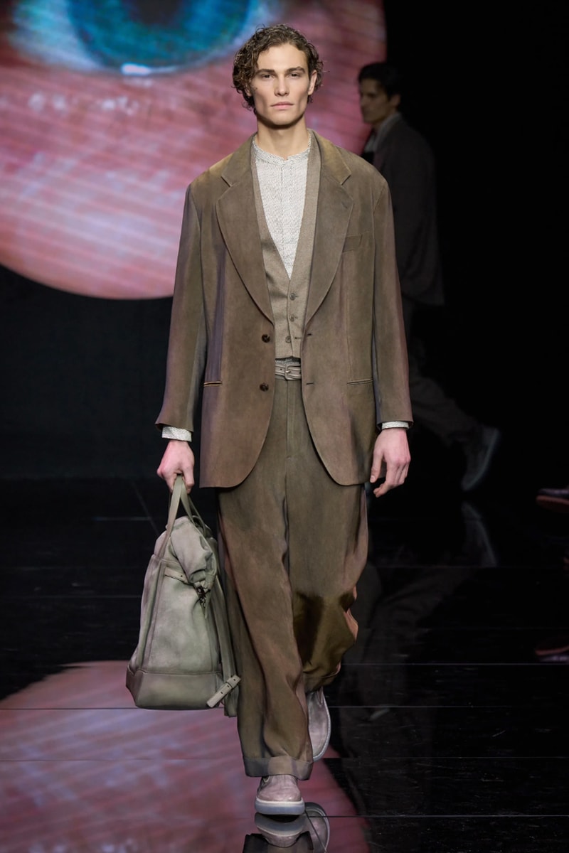Giorgio Armani Fall/Winter 2024 Menswear Collection Milan Fashion Week Men's Runway Images