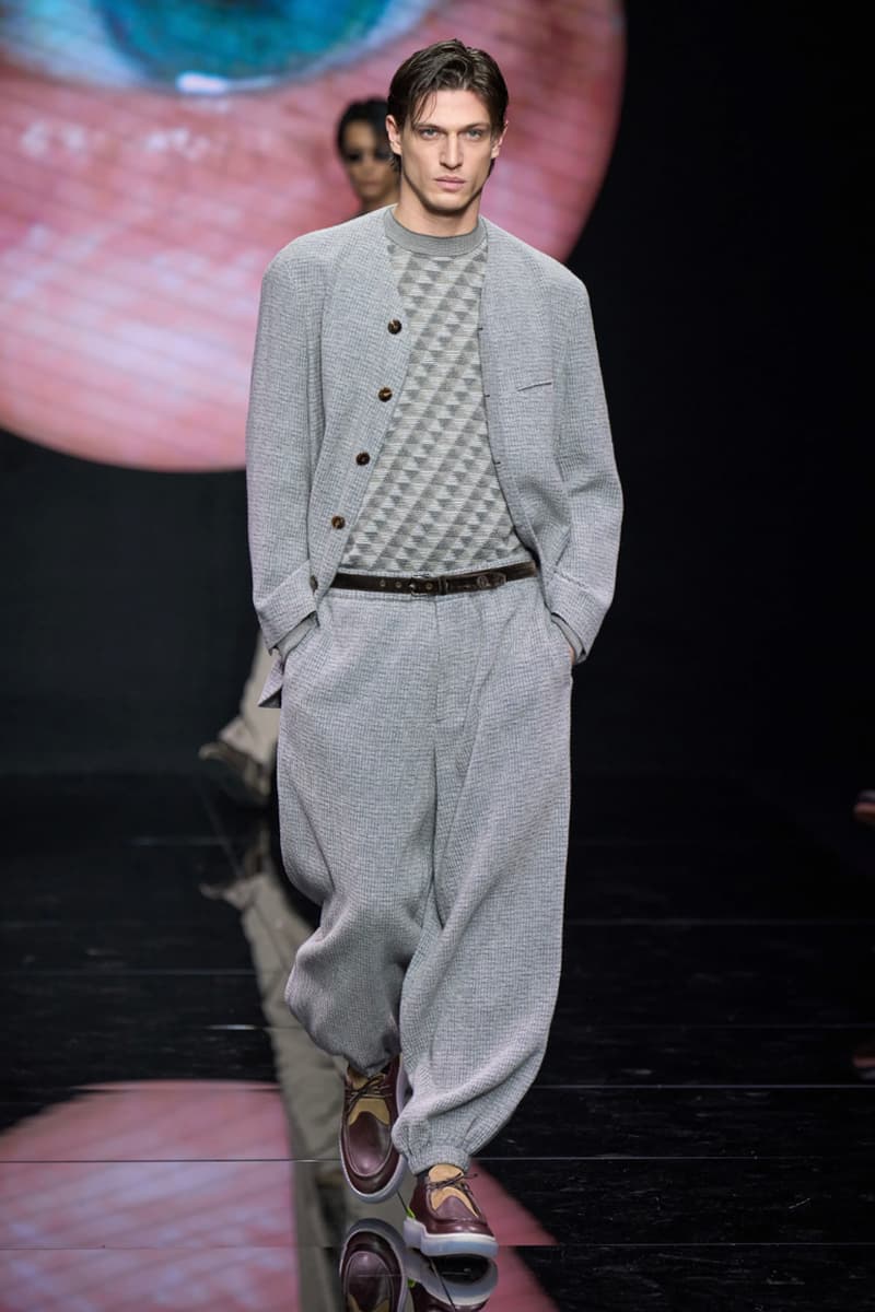 Giorgio Armani Fall/Winter 2024 Menswear Collection Milan Fashion Week Men's Runway Images