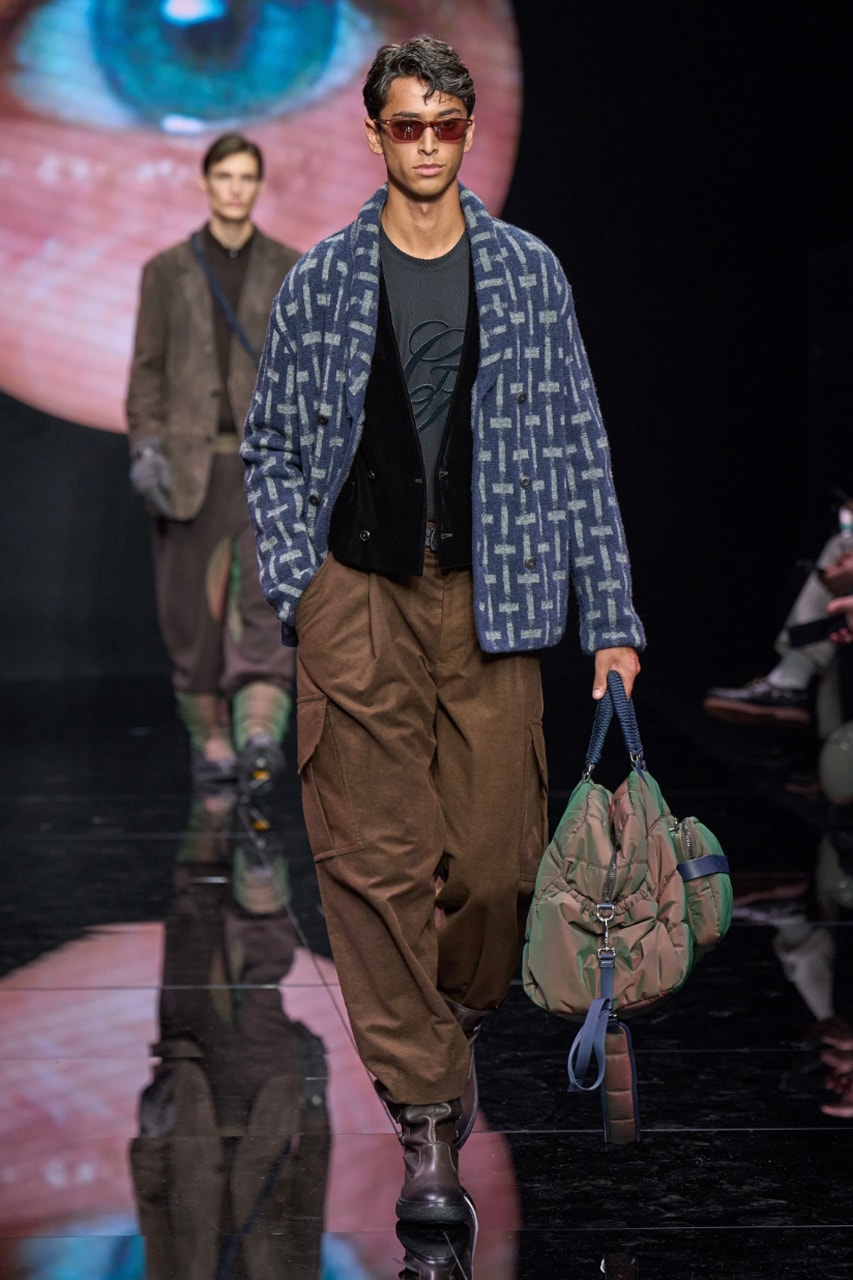 Giorgio Armani Fall/Winter 2024 Menswear Collection Milan Fashion Week Men's Runway Images