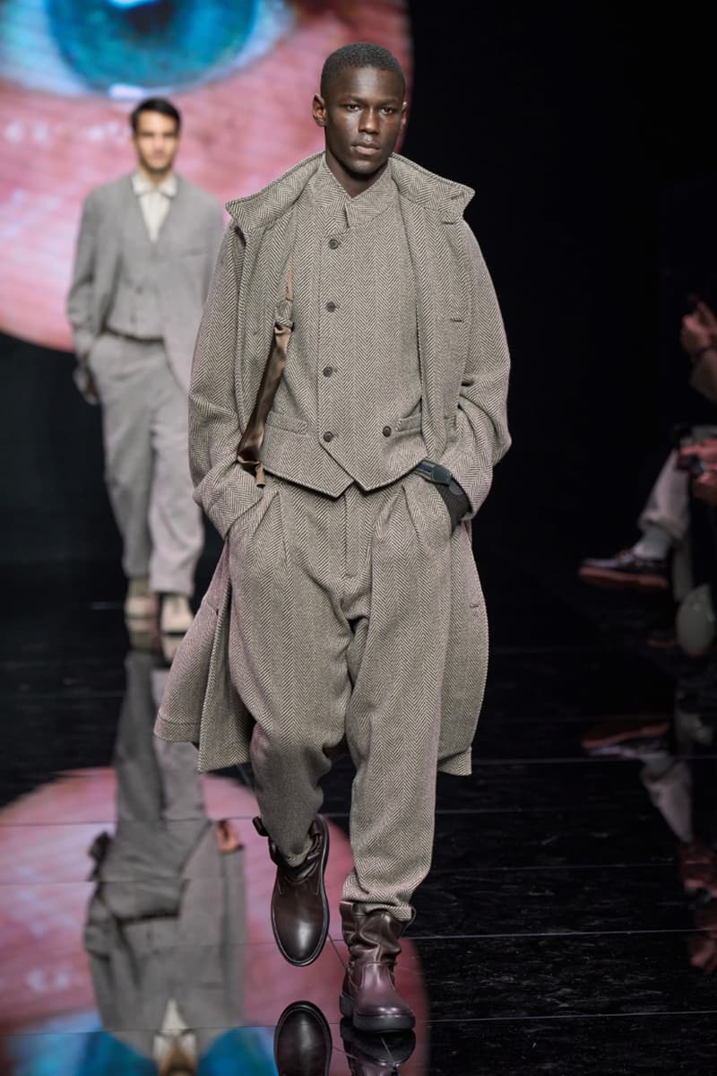 Giorgio Armani Fall/Winter 2024 Menswear Collection Milan Fashion Week Men's Runway Images