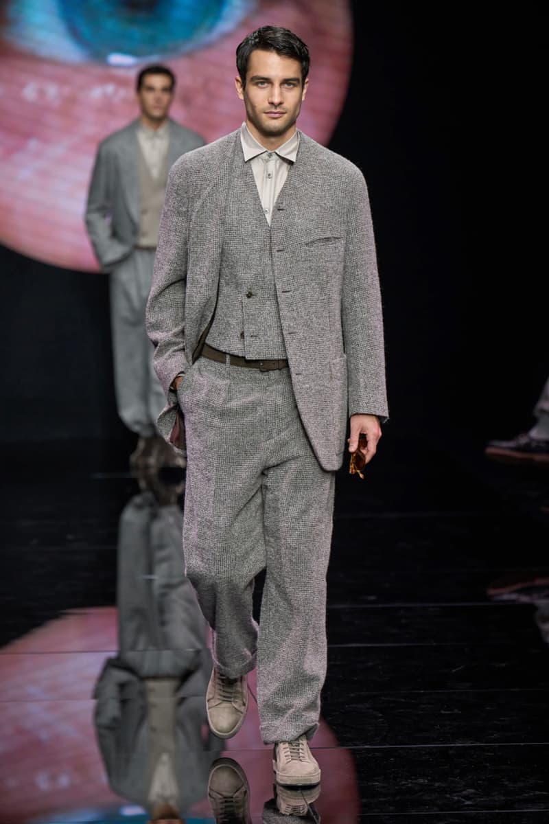 Giorgio Armani Fall/Winter 2024 Menswear Collection Milan Fashion Week Men's Runway Images