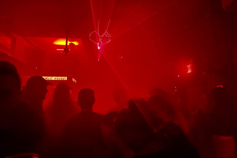 Interview with Hell Phone founder and owner Bushwick Brooklyn Ange Noir Café, live DJ performance, club night, band, event, DIY approach, construction, venue