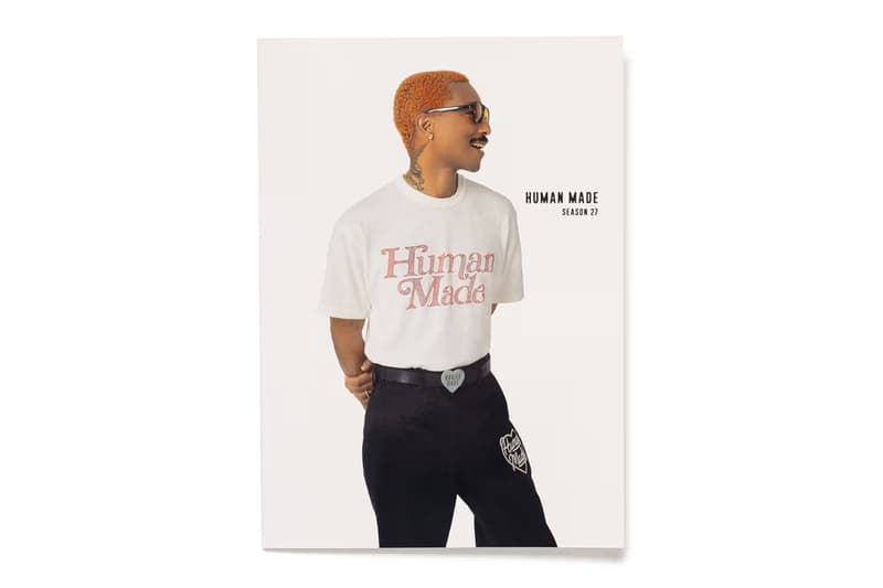 HUMAN MADE Prepares For Season 27 With 30-Page Lookbook verdy tee crystal jewel release link drop futuristic teen pharrell duck price 26 collab graphic