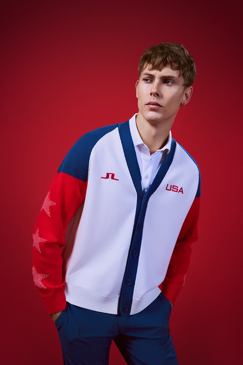 j lindeberg team usa olympic golf team paris official sponsor partner apparel gear red white blue men women