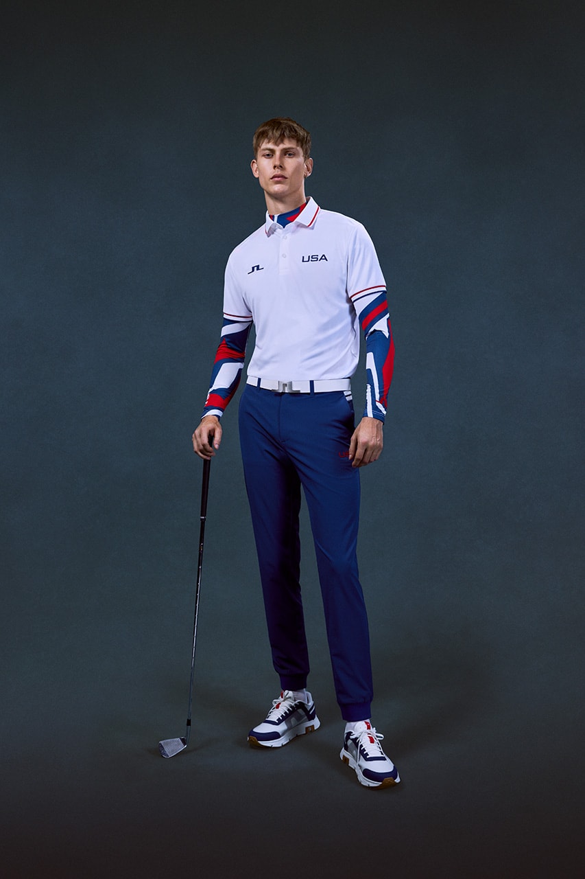 j lindeberg team usa olympic golf team paris official sponsor partner apparel gear red white blue men women