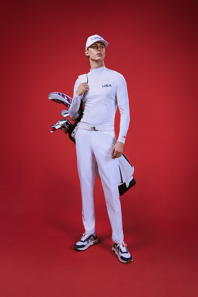 j lindeberg team usa olympic golf team paris official sponsor partner apparel gear red white blue men women