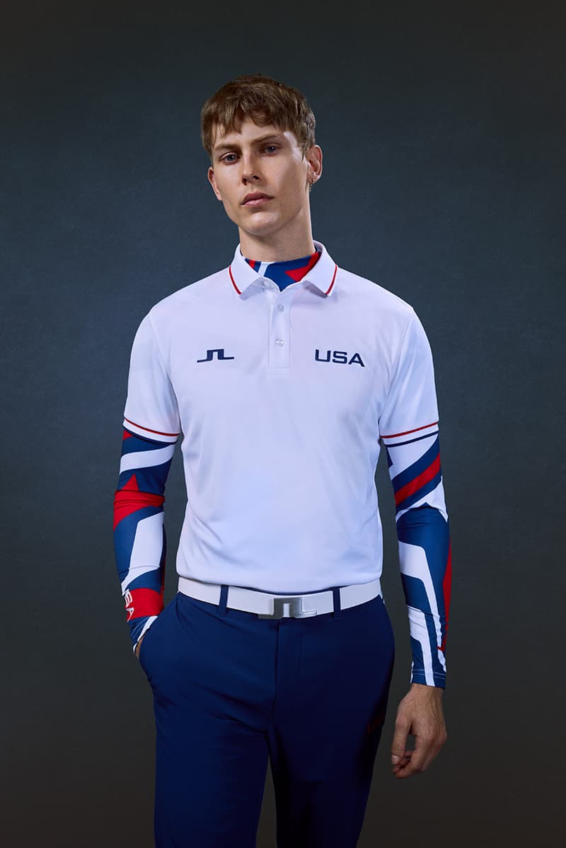 j lindeberg team usa olympic golf team paris official sponsor partner apparel gear red white blue men women