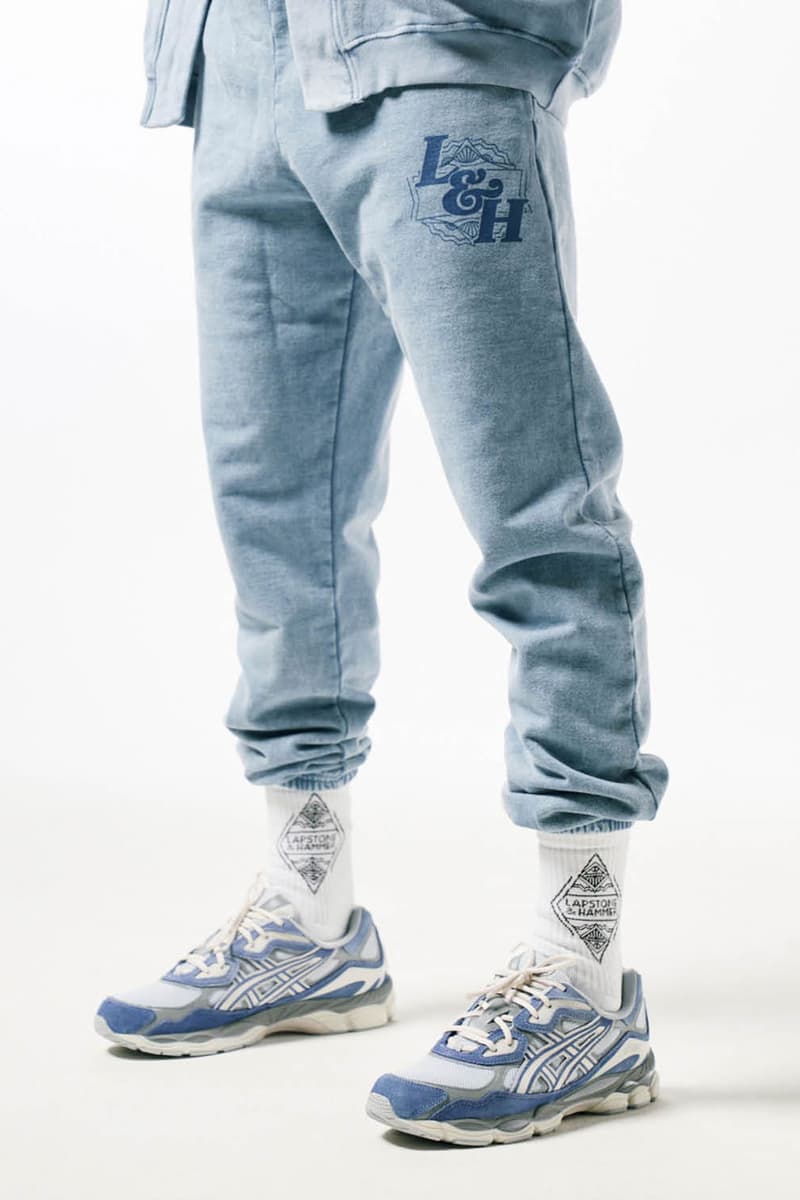 Lapstone & Hammer Dips ASICS and Standard Issue Classics in Indigo gel nyc model drop release philly philadelphia pa price hand dyed blue champion stonewash pennsylvania stonewash capsule collab 1130 silhouette dip dye