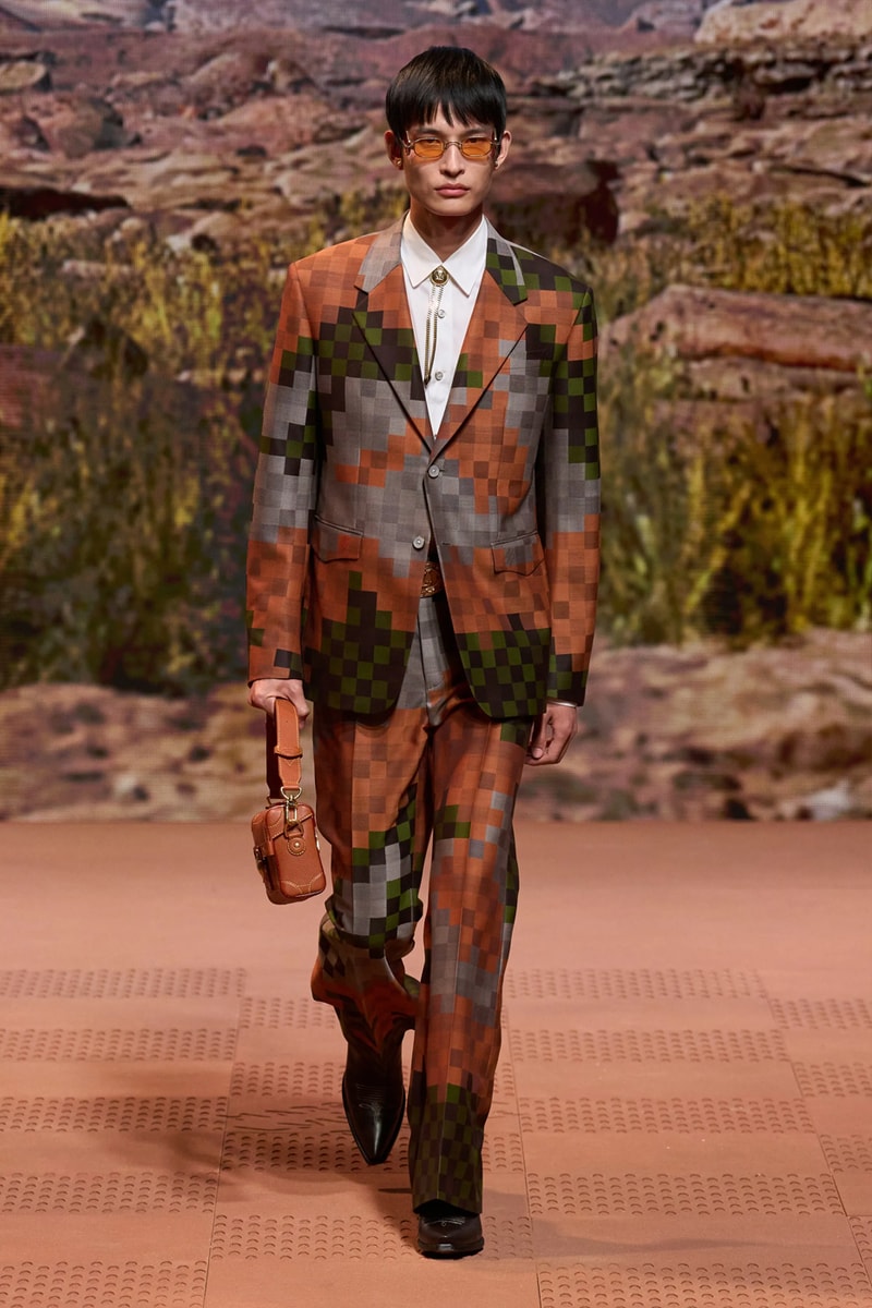 Louis Vuitton Fall Winter 2024 Paris Fashion Week menswear Pharrell Williams runway show harmonica cowboy western motifs timbaland boots swae lee sioux mumford and sons miley cyrus new song