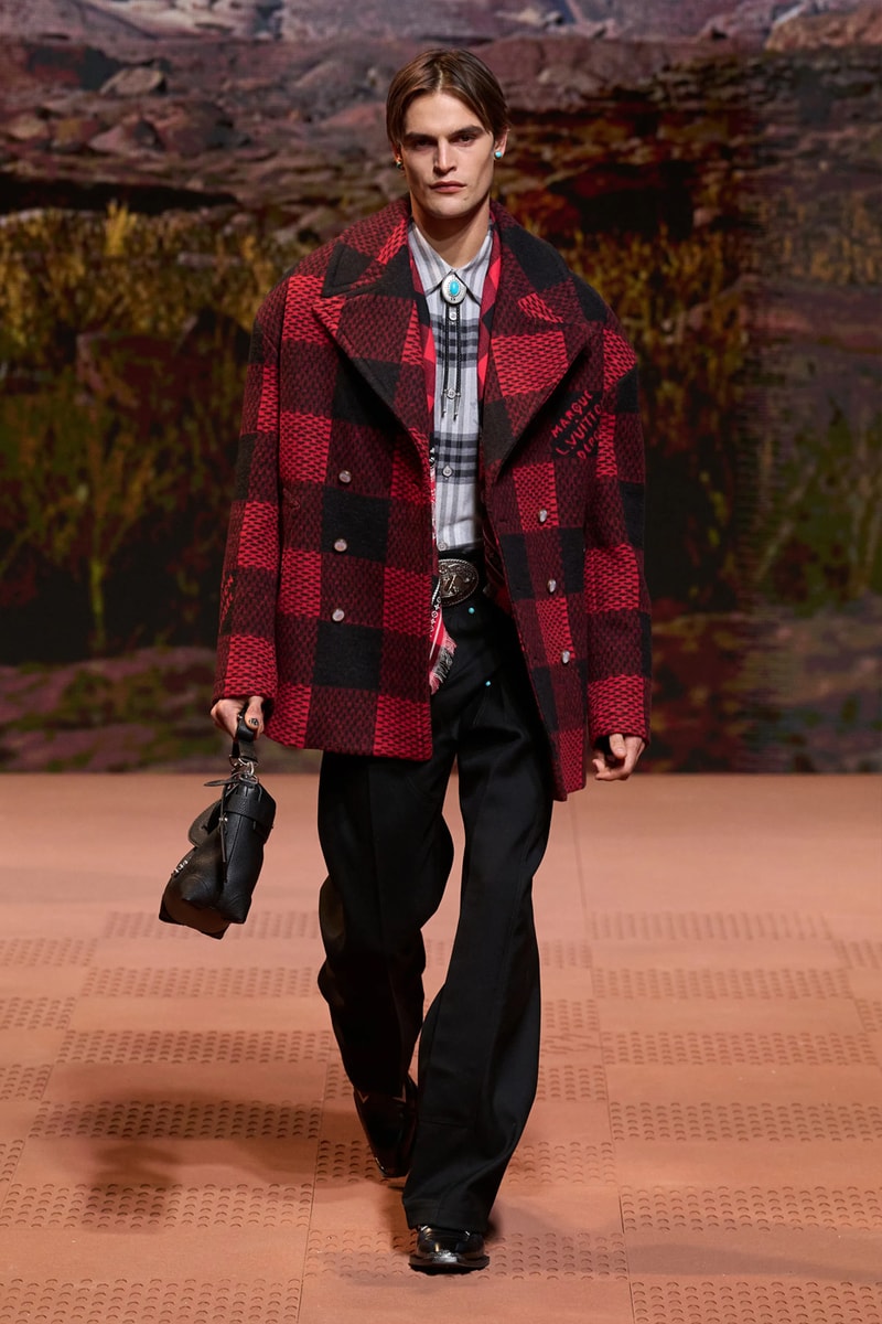 Louis Vuitton Fall Winter 2024 Paris Fashion Week menswear Pharrell Williams runway show harmonica cowboy western motifs timbaland boots swae lee sioux mumford and sons miley cyrus new song