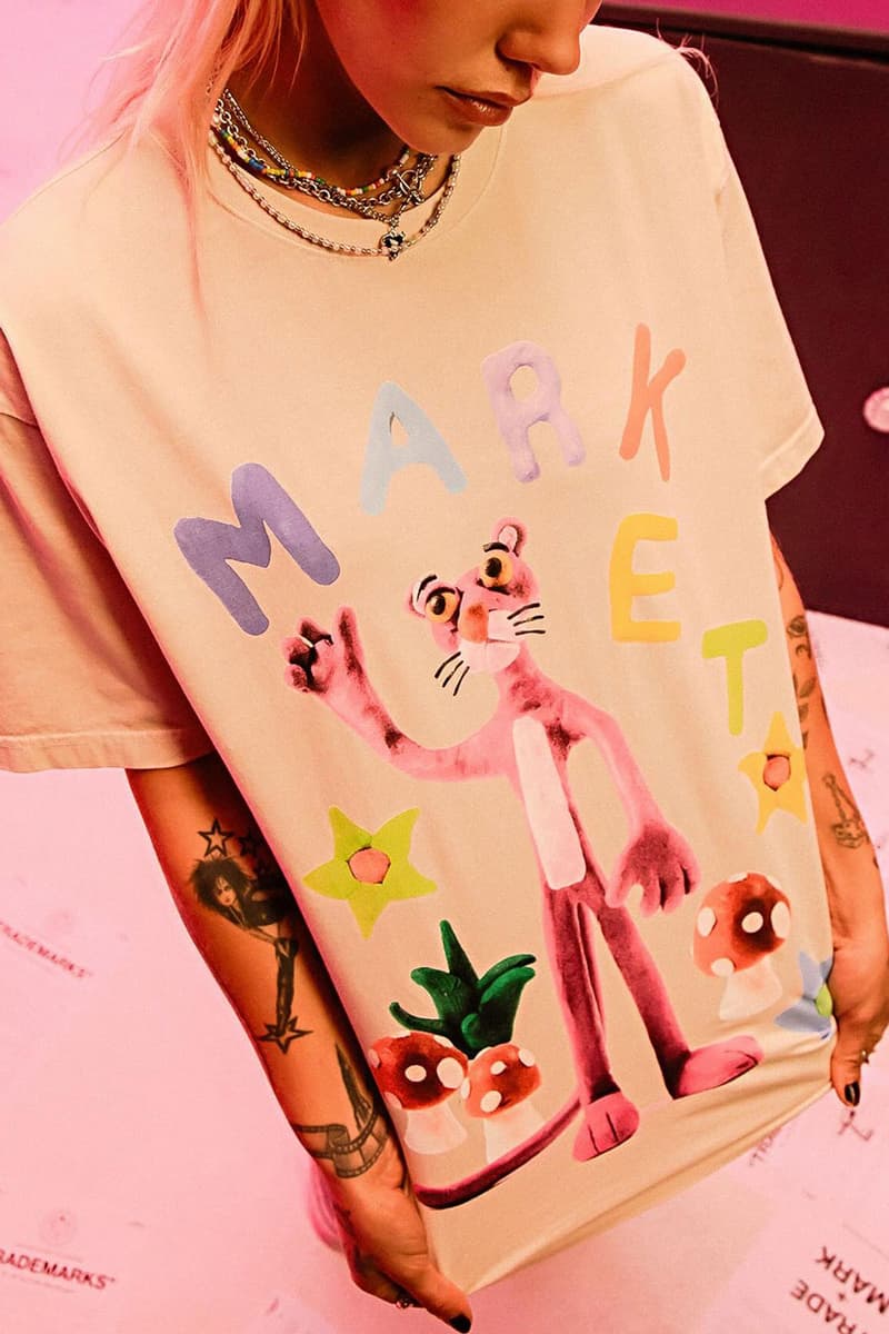 MARKET Enlists the Pink Panther for First Capsule of 2024 movie collab graphic apparel t shirt tee hoodie pants price usd link release drop