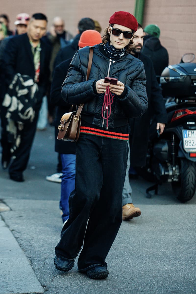 Milan Fashion Week Men's FW24 Street Style fall winter 2024 gucci prada raf simons miuccia jw anderson diesel jonathan anderson sabato jordan luca