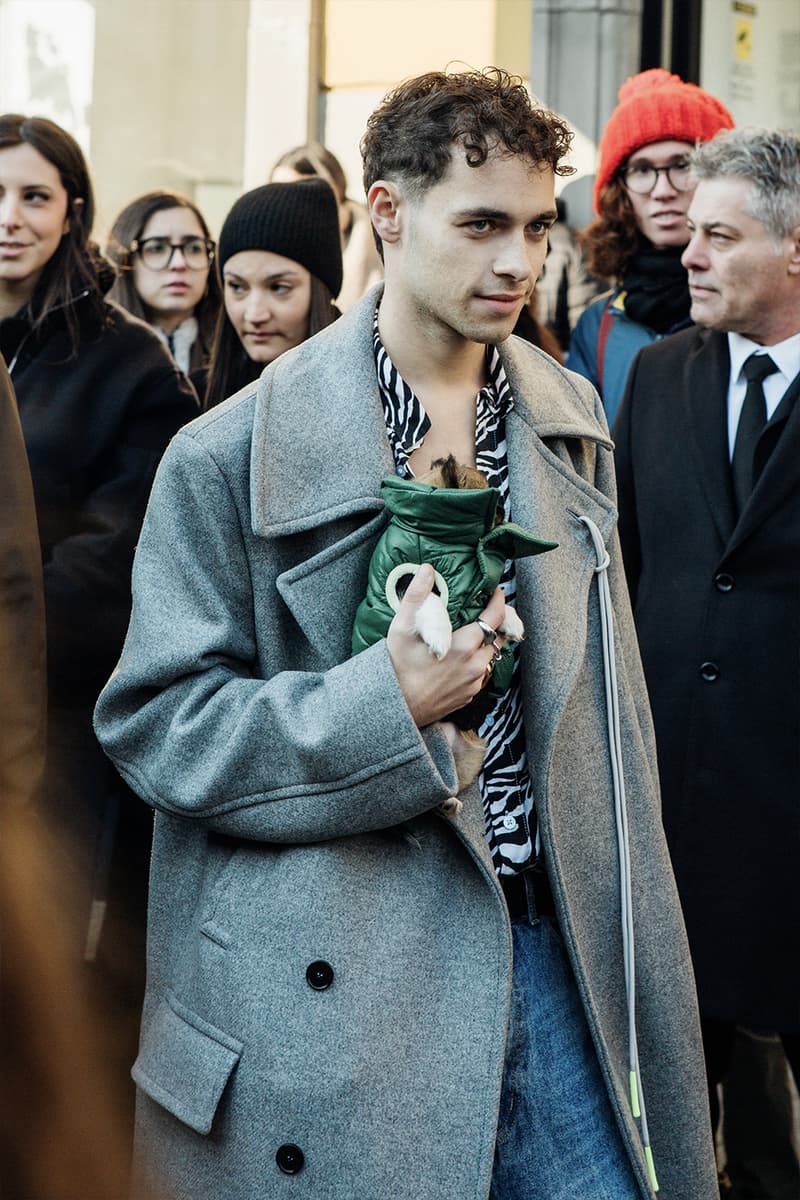 Milan Fashion Week Men's FW24 Street Style fall winter 2024 gucci prada raf simons miuccia jw anderson diesel jonathan anderson sabato jordan luca