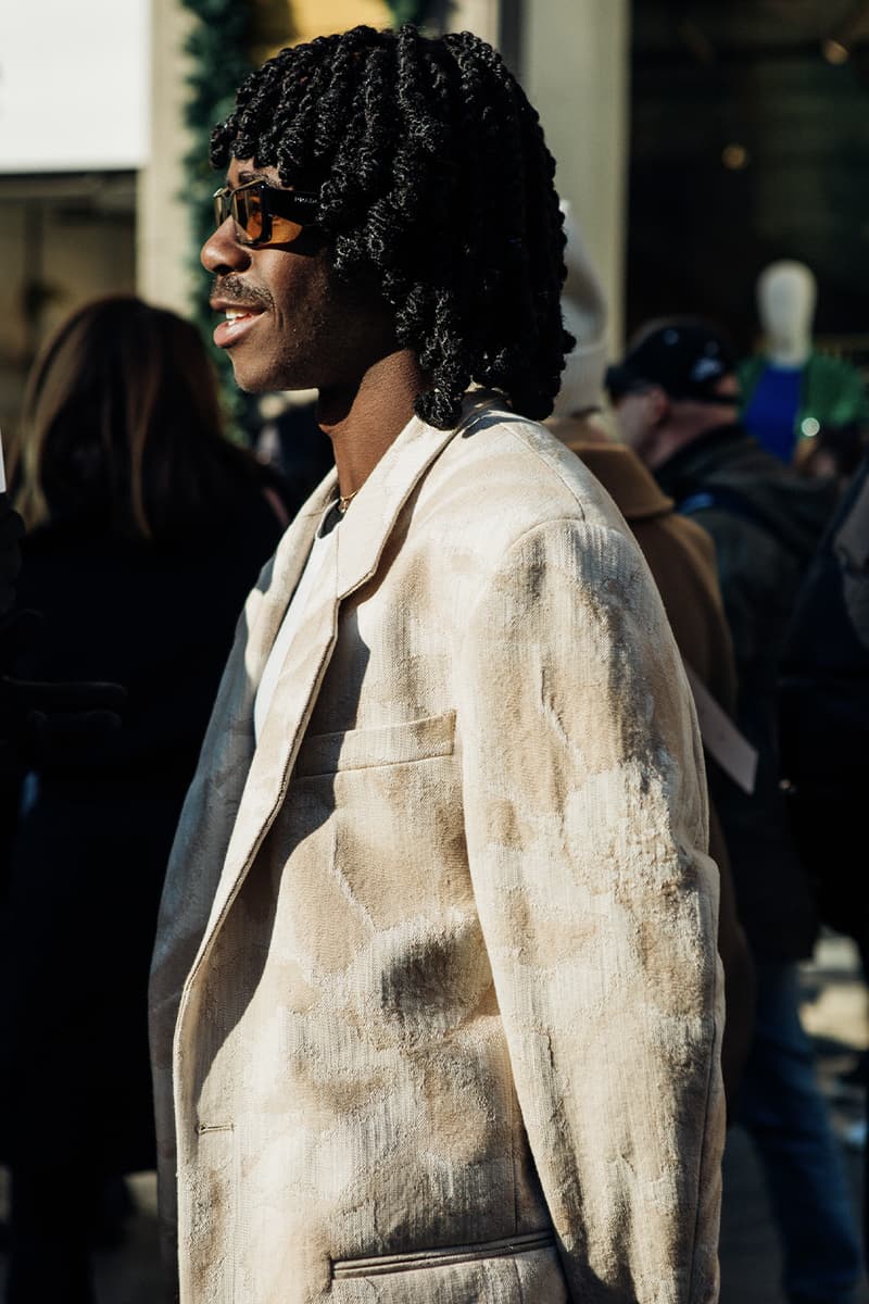 Milan Fashion Week Men's FW24 Street Style fall winter 2024 gucci prada raf simons miuccia jw anderson diesel jonathan anderson sabato jordan luca