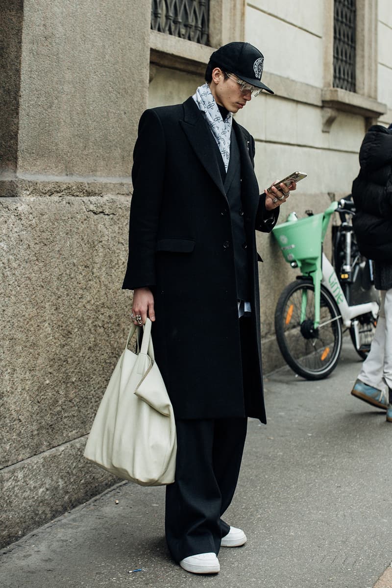 Milan Fashion Week Men's FW24 Street Style fall winter 2024 gucci prada raf simons miuccia jw anderson diesel jonathan anderson sabato jordan luca