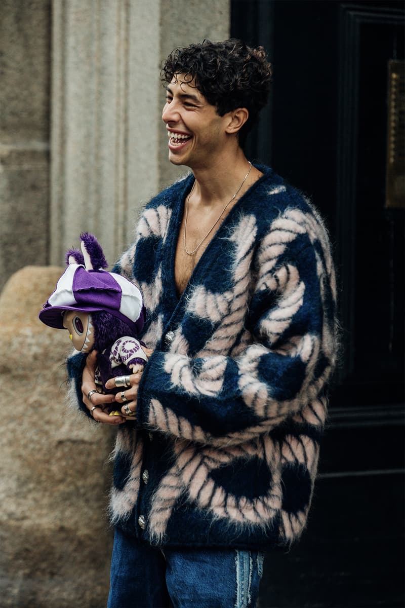 Milan Fashion Week Men's FW24 Street Style fall winter 2024 gucci prada raf simons miuccia jw anderson diesel jonathan anderson sabato jordan luca