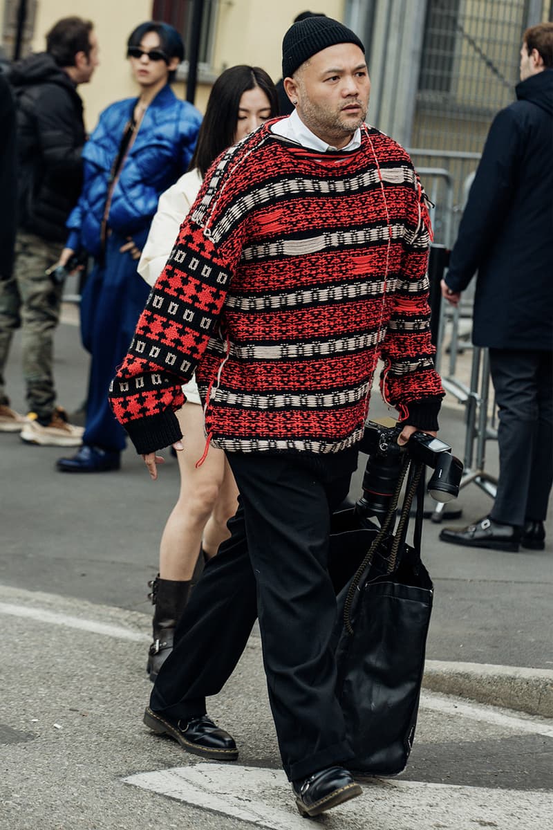 Milan Fashion Week Men's FW24 Street Style fall winter 2024 gucci prada raf simons miuccia jw anderson diesel jonathan anderson sabato jordan luca