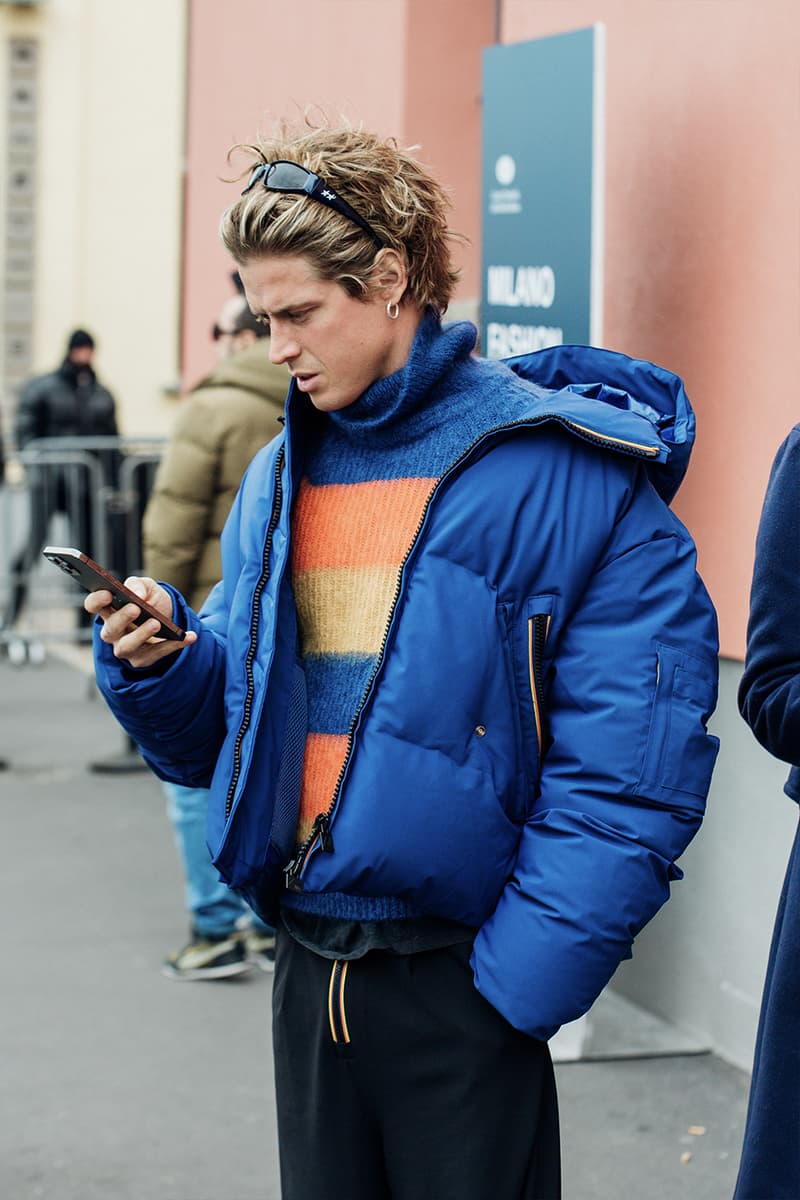 Milan Fashion Week Men's FW24 Street Style fall winter 2024 gucci prada raf simons miuccia jw anderson diesel jonathan anderson sabato jordan luca